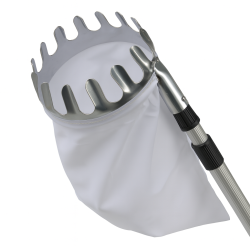 Praktisk frugtplukker med teleskopstang og pose