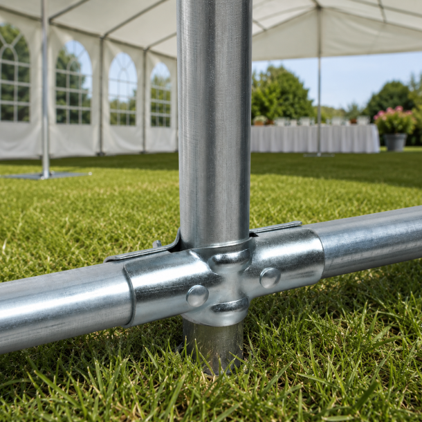 Forst�rkning til 5x10 m partytelt - Robust bundramme i metal med �38 mm r�r -�G�r dit partytelt mere stabilt