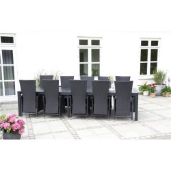 Vedligeholdelsesfrit haves�t 10 stole, bord med udtr�k