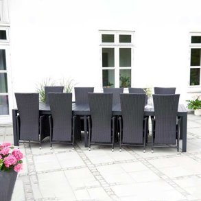 Vedligeholdelsesfrit haves�t 10 stole, bord med udtr�k