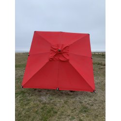 Luxparasoll fyrkantigt Str. 3x3M. Vlj frg - Vattentt + Dug har UV30+ solskydd. Modell: Milano