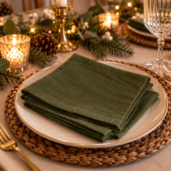 Tidsl�se juleservietter s�t � 4 stk - 40 x 40 cm - F�s i flere farver