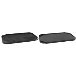 Grillbakke Helst�bt med Nonstick � Vendbar Grillplade i Aluminium