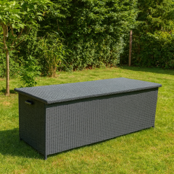 100% vandtt Louise hyndeboks til solvognshynder i UV-beskyttet polyrattan med hjul. Vlg farve!