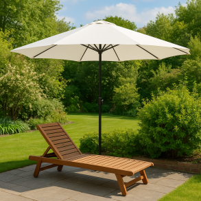 Markedsparasol - : 3 m - m/ Tilt. Vlg farve - Vandtt + Dug har UV30+ solbeskyttelse. Mod. Sevilla