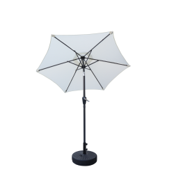 Balkongparasoll rund  2 M. med lutning - Vattentt + Dug har UV30+ solskydd. Modell: Madrid