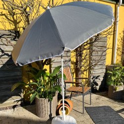 Strand parasol  160 cm - Vandtt + Dug har UV30+ solbeskyttelse