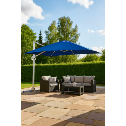 Bilbao Hngparasoll 3 x 3 M med tilt och "vridbar fot" mot lgt hngande sol.100% vattentt