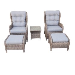 Sofia hygges�t - 2x stole, 2x skamler, 1x bord og hynder