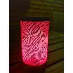 Glascylinder med flamme-effekt - LED. Batteridrevet