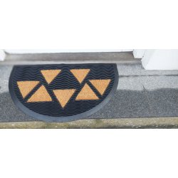 Drmtte med Zig Zag mnster af kokos og gummi - 45 x 75 cm - Fs i forskellige former