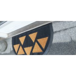 Drmtte med Zig Zag mnster af kokos og gummi - 45 x 75 cm - Fs i forskellige former