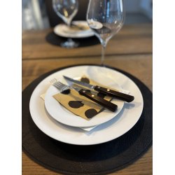 Rund dkkeserviet i PU Lder. D38 cm. Med farve p begge sidder. Vlg farve.