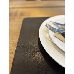 Sort/oliven dkkeserviet. 30x45 cm. Som kan vendes og bruges p begge sider med forskellige farver.