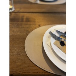 Oval Dkkeserviet i gte Lder hard- ikke foldbar - 30x45 -  Oval - Vlg farve