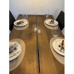 Oval Dkkeserviet i gte Lder hard- ikke foldbar - 30x45 -  Oval - Vlg farve