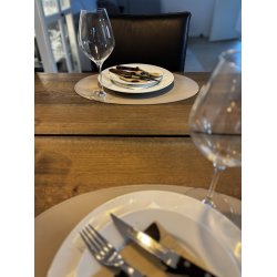 Oval Dkkeserviet i gte Lder hard- ikke foldbar - 30x45 -  Oval - Vlg farve