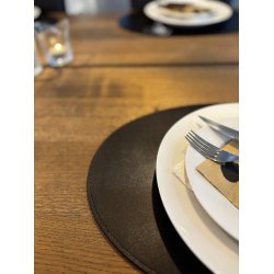 Oval Dkkeserviet i gte Lder hard- ikke foldbar - 30x45 -  Oval - Vlg farve