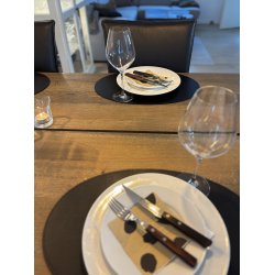 Oval Dkkeserviet i gte Lder hard- ikke foldbar - 30x45 -  Oval - Vlg farve