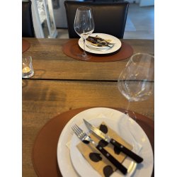 Oval Dkkeserviet i gte Lder hard- ikke foldbar - 30x45 -  Oval - Vlg farve