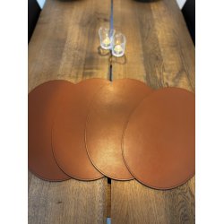 Oval Dkkeserviet i gte Lder hard- ikke foldbar - 30x45 -  Oval - Vlg farve