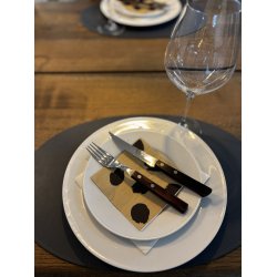 Oval Dkkeserviet i gte Lder hard- ikke foldbar - 30x45 -  Oval - Vlg farve