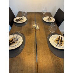 Oval Dkkeserviet i gte Lder hard- ikke foldbar - 30x45 -  Oval - Vlg farve