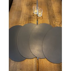 Oval Dkkeserviet i gte Lder hard- ikke foldbar - 30x45 -  Oval - Vlg farve