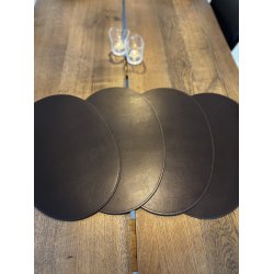 Oval Dkkeserviet i gte Lder hard- ikke foldbar - 30x45 -  Oval - Vlg farve