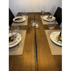  Dkkeserviet i rektangulr form lavet af gte lder - Hard - Elegant design - 30x45 cm - vlg farve