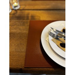  Dkkeserviet i rektangulr form lavet af gte lder - Hard - Elegant design - 30x45 cm - vlg farve