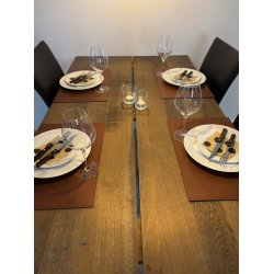  Dkkeserviet i rektangulr form lavet af gte lder - Hard - Elegant design - 30x45 cm - vlg farve