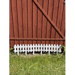 Lkkert bed hegn str.: L40x H20 cm. UV-beskyttet plast hvid eller gr. TILBUD P 24 stk. = 9,6 meter