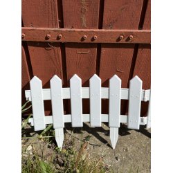 Lkkert bed hegn str.: L40x H20 cm. UV-beskyttet plast hvid eller gr. TILBUD P 24 stk. = 9,6 meter