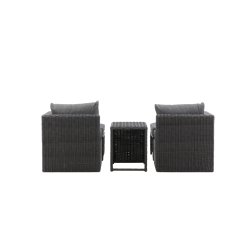 Vedligeholdelsesfrit loungest i UV-beskyttet polyrattan med all-weather hynder - Model: Quad