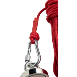 Robust fiskemagnet i st�l og nylon med 150 kg tr�kkraft - Perfekt til magnetfiskeri