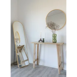 Naturfrgat konsolbord i teaktr fr inom- och utomhusbruk - Modell: Tulpan