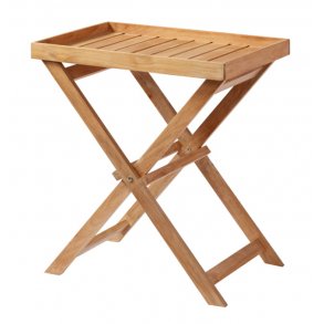 Bakkebord i gold teak Lx60 cm Bx40 cm Hx65 cm