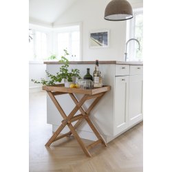 Brickbord i guldigt teak