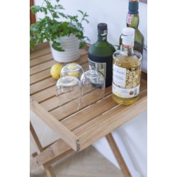 Brickbord i guldigt teak