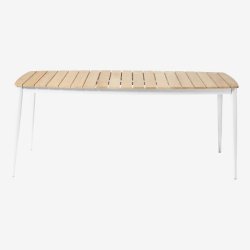 Rio Havebord i teak med aluminiumstel - vlg stelfarve!