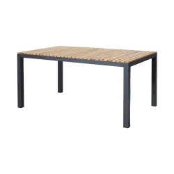 Annika havem�bels�t - Stilrent og moderne havebord med 4 komfortable stabelbare stole - Teak og antracit - Model: Mood Classic Extreme