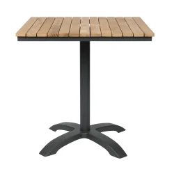 Stilrent MOOD Classic caf�bord � 70�70 cm teak med let aluminiumsstel