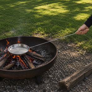 DAN GRILL b�lpande i rustfrit st�l �22 cm med 120 cm langt skaft
