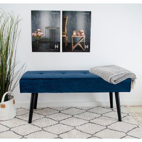 Retro b�nk/sengeskammel i velour/fl�jl eller stof. model Skiby - v�lg farve