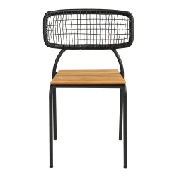 Leonardo spisebordsstol - i teak og metal - kan bruge i stuen, terrasse og haven