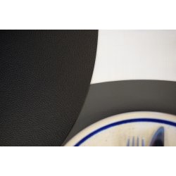 Dkkeserviet i ovalt design - Fremstillet i PU lder soft - Foldbar - 30x45 cm - Vlg farve