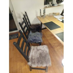 Stolsits i kta lammskinn - str. 40x40 cm - vlj frg