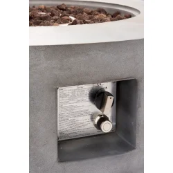 Rundt havebord med indbygget gasvarmer i komposit - 14,5 kW effekt - �106 x H31 cm