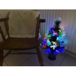 Fiber Juletr 60 cm 48 LED  Multifarvet